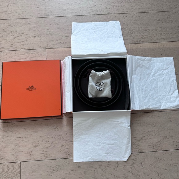 Hermes H Striee belt buckle & Reversible leather strap 32mm Size 100 - Picture 6 of 8